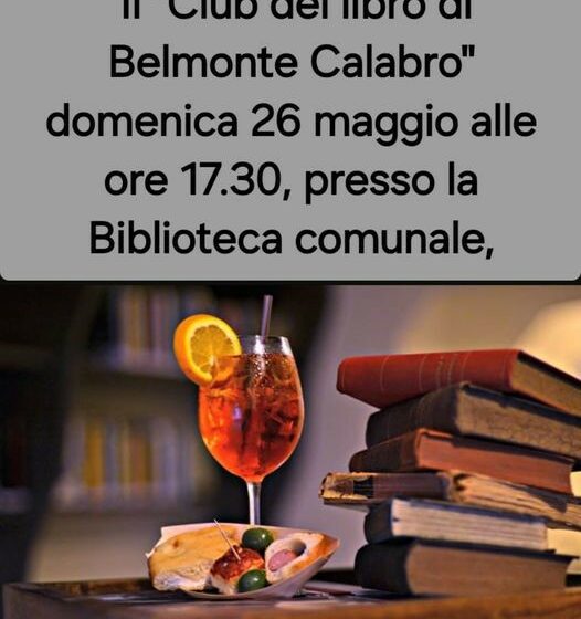 Belmonte: nuovo appuntamento con il Club del libro