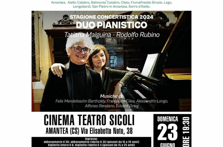  Duo pianistico al teatro Sicoli