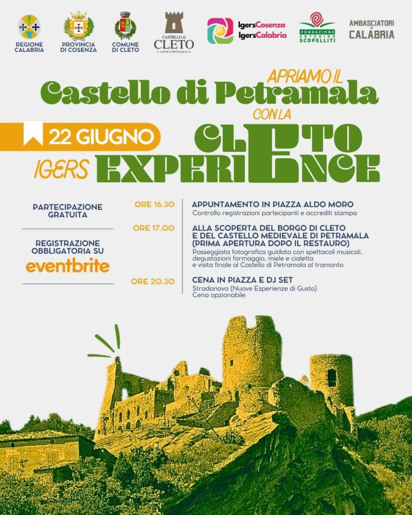 Cleto: esperienza sensoriale al Castello di Petramala
